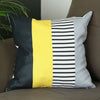 Multicolored Mixed Striped Geometric Throw Pillow