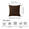 Set of 2 Brown Modern Square Throw Pillows