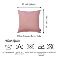 Set of 2 Pale Pink Modern Square Throw Pillows