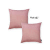 Set of 2 Pale Pink Modern Square Throw Pillows