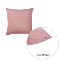 Set of 2 Pale Pink Modern Square Throw Pillows