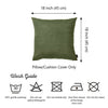 Set of 2 Green Modern Square Throw Pillows