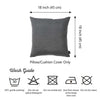 Set of 2 Gray Modern Square Throw Pillows