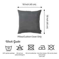 Set of 2 Gray Modern Square Throw Pillows