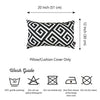 Black Greek Key Pattern Lumbar Throw Pillow