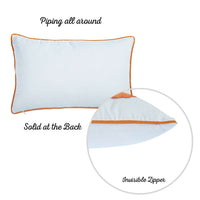 Orange Triple Pumpkin Lumbar Throw Pillow