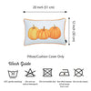 Orange Triple Pumpkin Lumbar Throw Pillow