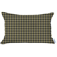 Yellow Houndstooth Lumbar Throw Pillow