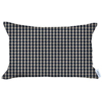 Gray Houndstooth Lumbar Throw Pillow