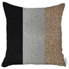 Modern Brown Tricolor Striped Throw Pillow