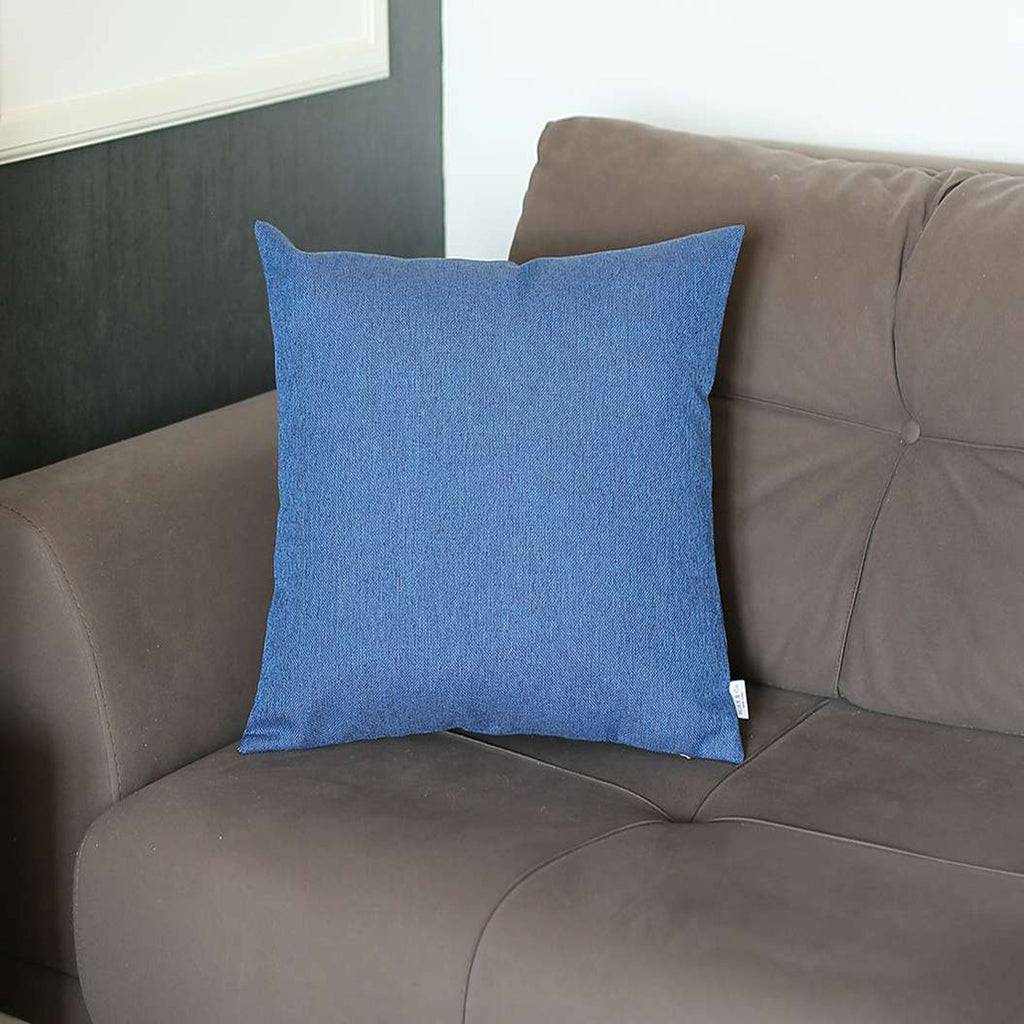 Blue Modern Textured Throw Pillow