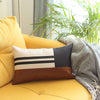 Brown and Black Geometric Lumbar Throw Pillow