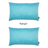 Set of 2 Turquoise Modern Lumbar Throw Pillows