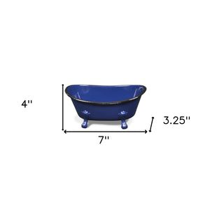 Petite Royal Blue Bathtub Decorative Sculpture