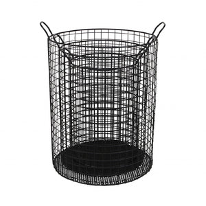 Set of Three Metal Wire Storage Baskets