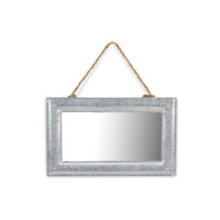 Galvanized Metal Hanging Mirror