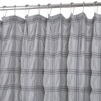 Gray Modern Striped Crinkle Shower Curtain