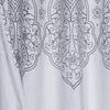 Silver Decorative Medallion Shower Curtain