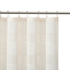 Cream Striped Embroidered Shower Curtain