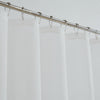 White Contemporary Velvet Scroll Shower Curtain