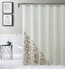 Gold Contemporary Velvet Scroll Shower Curtain