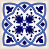 5" X 5" Blue And White Mosaic Peel And Stick Removable Tiles