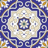 5" X 5" Blue White and Gold Mosaic Removable Tiles