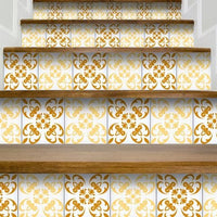 5" X 5" Golden Yellow Retro Peel And Stick Removable Tiles