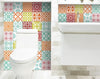 4" X 4" Muted Brights Mosaic Peel and Stick Removable Tiles