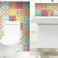 6" X 6" Muted Brights Mosaic Peel and Stick Removable Tiles