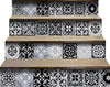 5" X 5" Black White and Gray Mosaic Peel and Stick Tiles