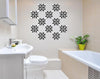 4" X 4" Black and White Colla Peel and Stick Removable Tiles