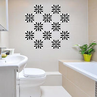 4" X 4" Black and White Colla Peel and Stick Removable Tiles