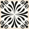 5" X 5" Black and White Flo Peel and Stick Removable Tiles