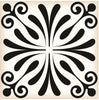 8" X 8" Black and White Flo Peel and Stick Removable Tiles