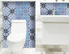 4" X 4" Mediterranean Blues Mosaic Peel and Stick Tiles