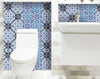 8" X 8" Mediterranean Blues Mosaic Peel and Stick Tiles