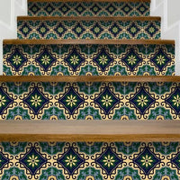 5" X 5" Agean Blue and Green Peel and Stick Tiles