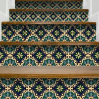 6" X 6" Agean Blue and Green Peel and Stick Tiles