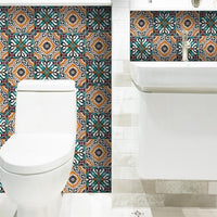 5" X 5" Terra Agra Peel And Stick Removable Tiles