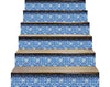 6" X 6" Blue and White Cross Peel And Stick Tiles