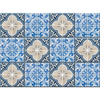 4" X 4" Blue Taupe Tobi Peel And Stick Tiles