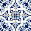 4" X 4" Blue Mia Gia Peel And Stick Removable Tiles