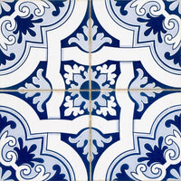 5" X 5" Blue Mia Gia Peel And Stick Removable Tiles