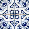 7" X 7" Blue Mia Gia Peel And Stick Removable Tiles