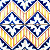 5" X 5" Blue Yellow Zig Peel and Stick Tiles