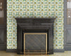 8" X 8" Green Yellow Melo Peel and Stick Tiles