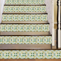 8" X 8" Green Yellow Melo Peel and Stick Tiles