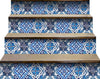 4" X 4" Blue Multi Mosaic Peel And Stick Tiles