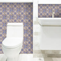 5" X 5" Blue Taupe Nova Removable Peel and Stick Tiles